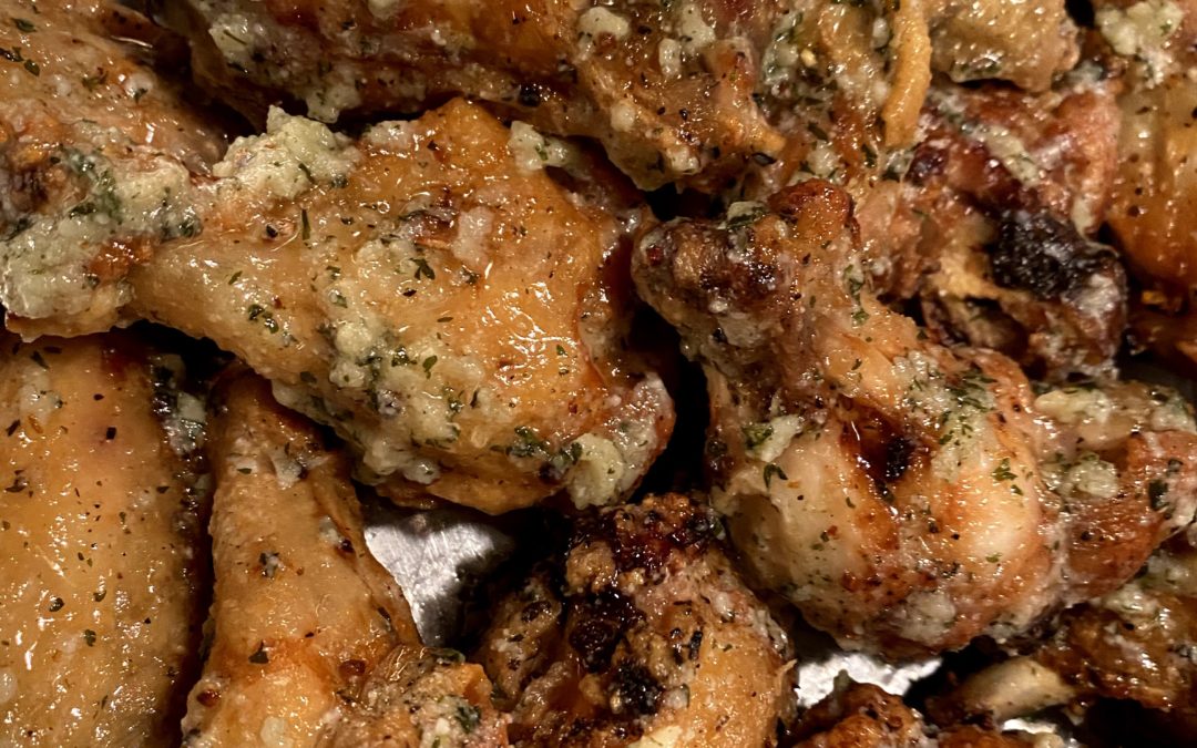 Super Crispy Garlic Parmesan Air Fried Chicken Wings