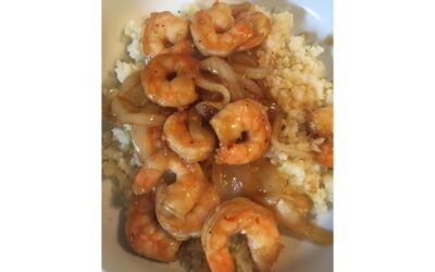 Honey Garlic Butter Shrimp & Onions