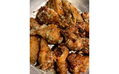 Super Crispy Garlic Parmesan Air Fried Chicken Wings