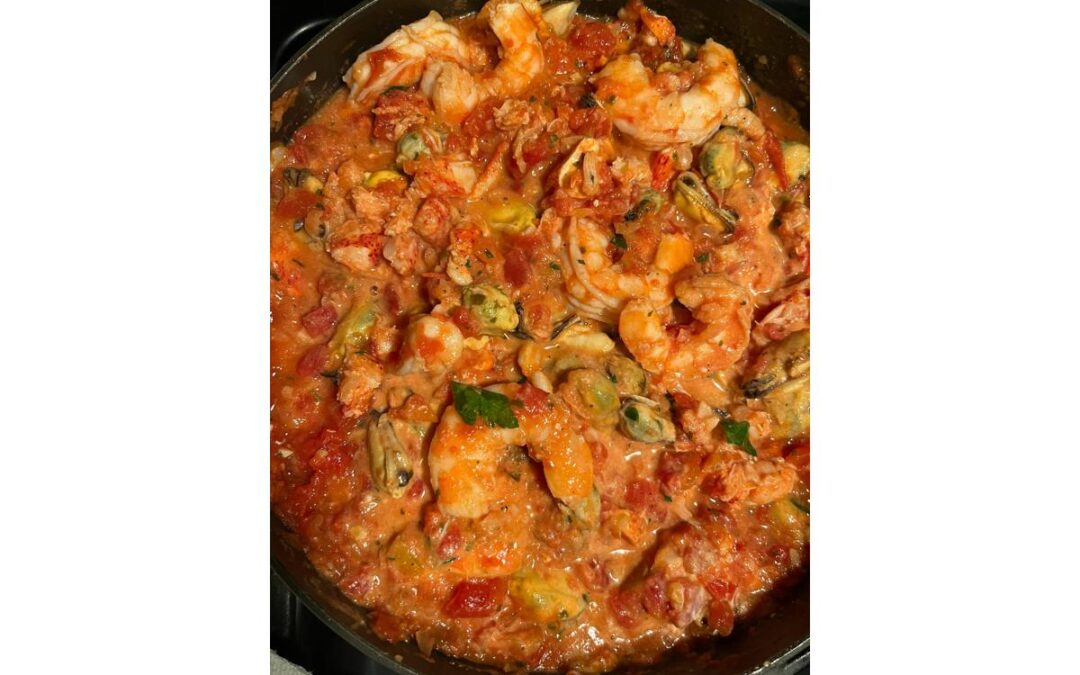 Seafood Medley in a Light Tomato Sauce